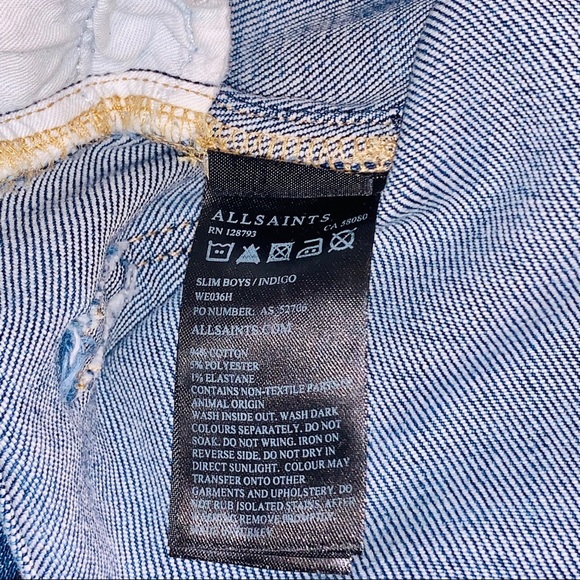 All Saints Jeans Women’s “Slim Boy” - Picture 7 of 8